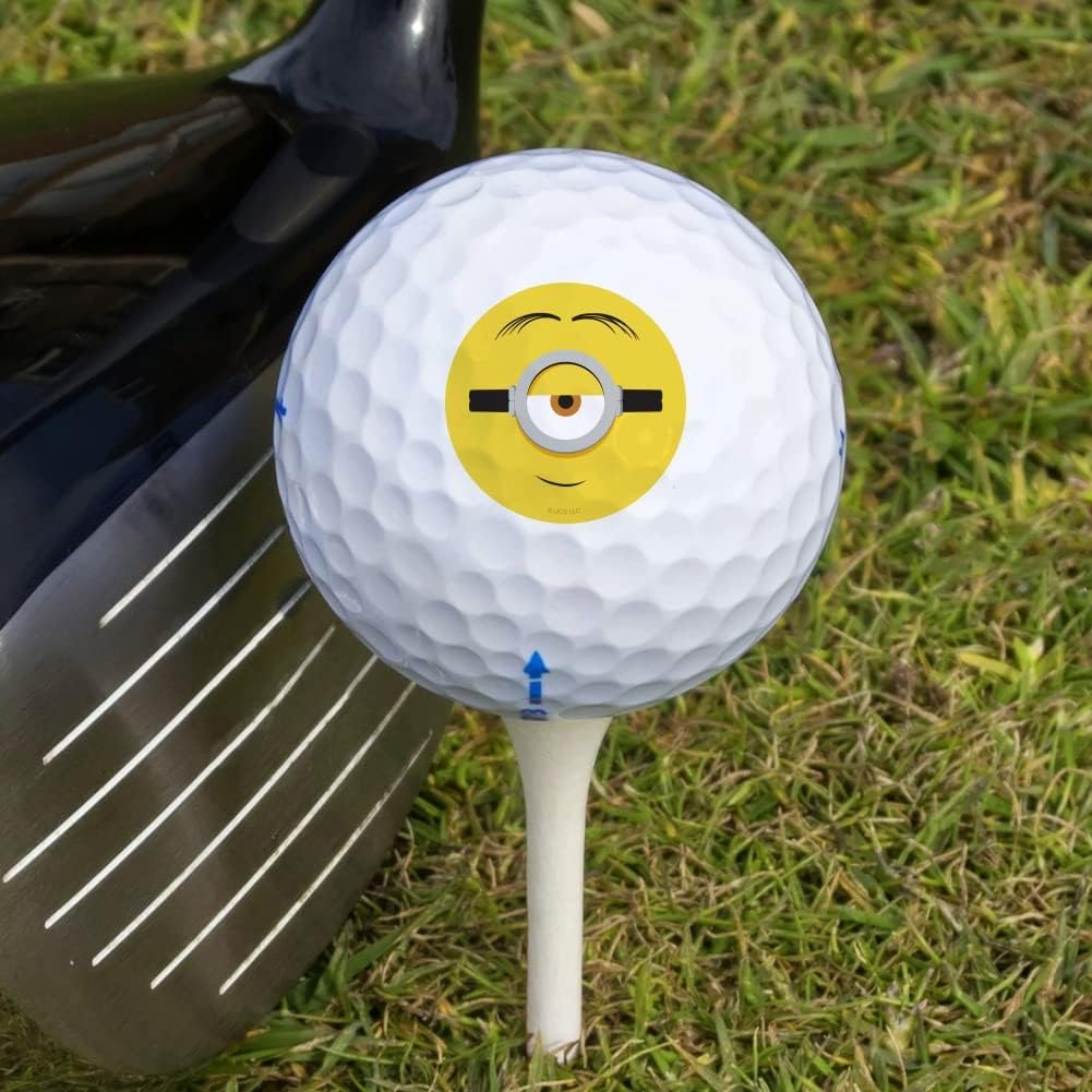 GRAPHICS & MORE Minions Stuart Face – Pelotas de golf, paquete de 3