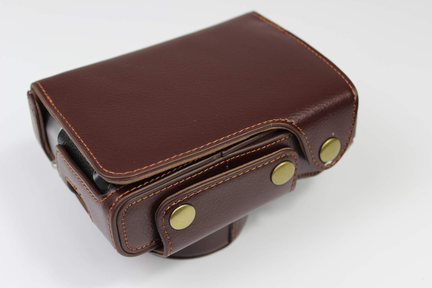 Funda X100V, de piel auténtica hecha a mano, de cuerpo completo, para cámara Fujifilm Fuji X100V, versión de apertura inferior + correa para el