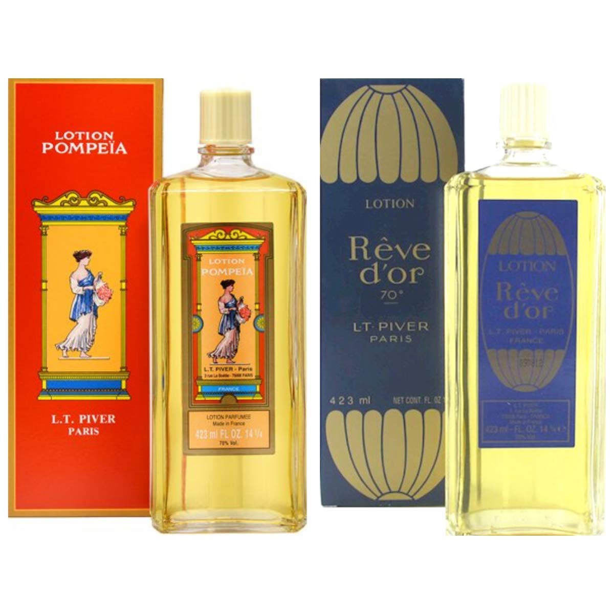 Pompeia Lotion + Reve D’or de L.T Piver Splash de 14 onzas fabricado en Francia (paquete de 2)