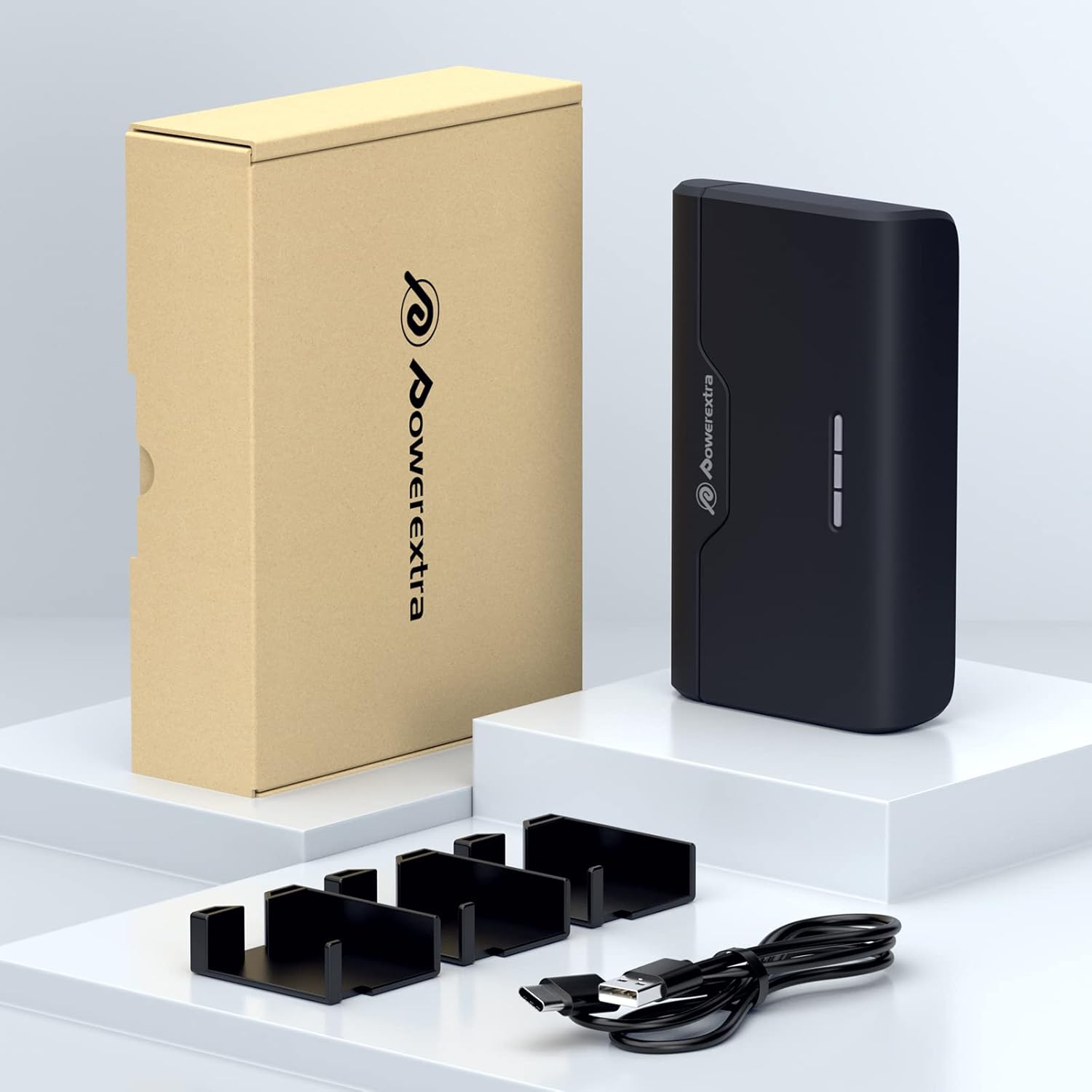 Powerextra Hero 11 – Cargador de batería para GoPro 111098765, soporte de almacenamiento de tarjeta TF con puerto tipo C, totalmente compatible con