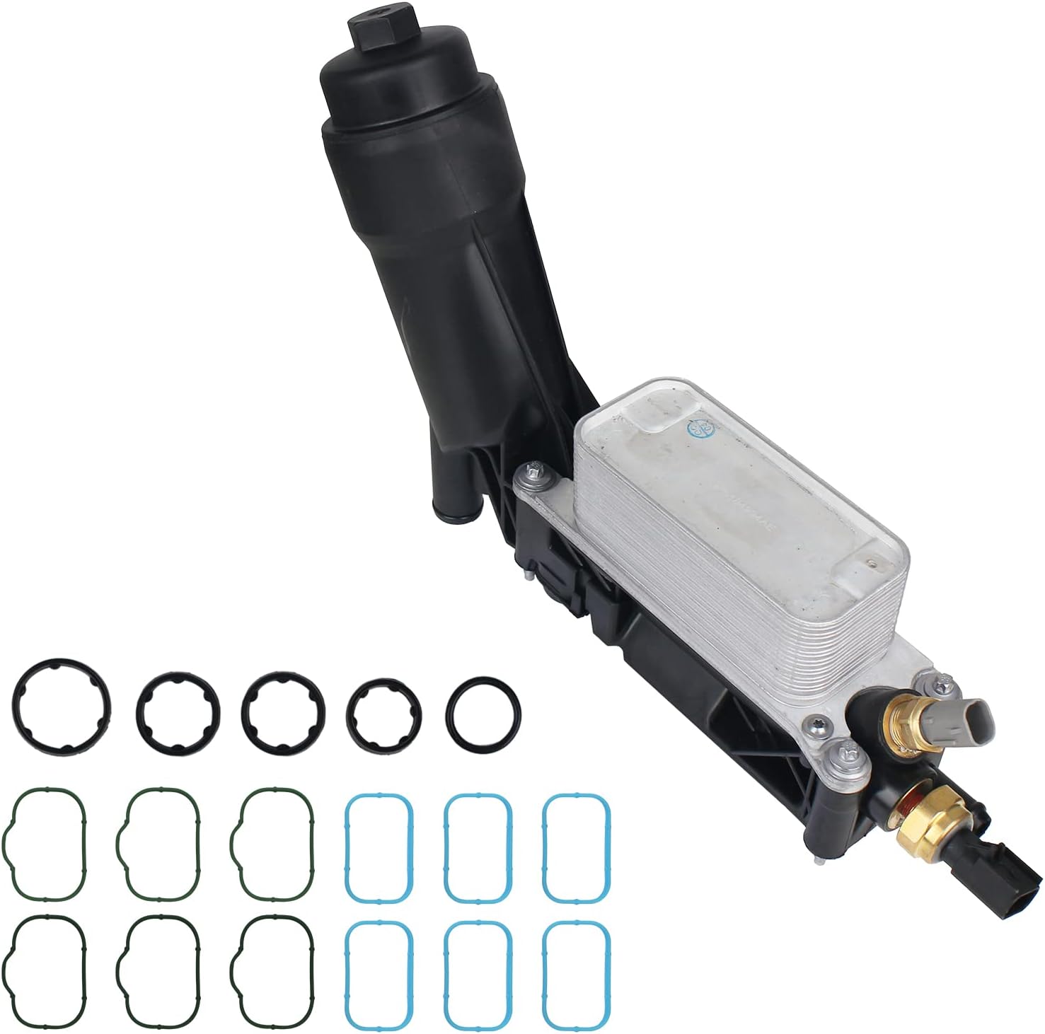 Autoround 5184294AE – Enfriador de aceite de motor con carcasa de filtro de aceite para Jeep WranglerGrand Cherokee, Ram 1500, Dodge