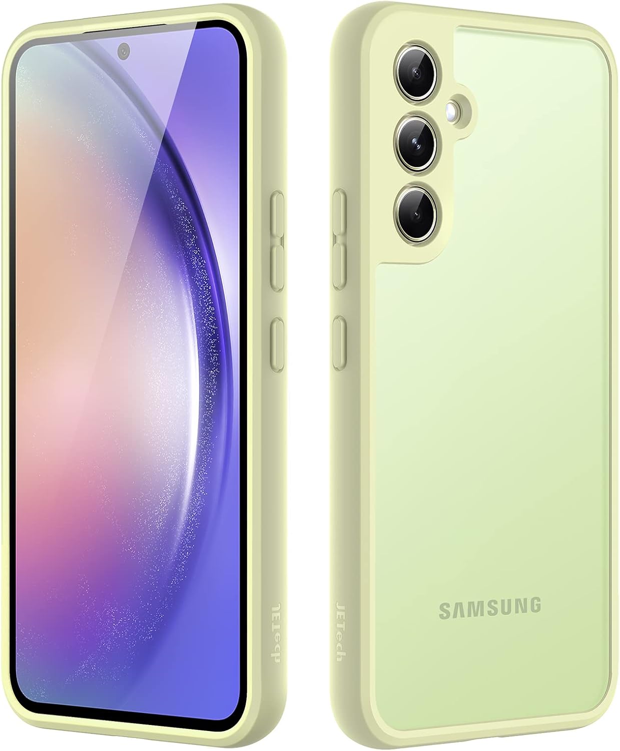 JETech Funda mate para Samsung Galaxy A54 5G de 6.4 pulgadas, funda protectora delgada translúcida esmerilada, antihuellas (lima)