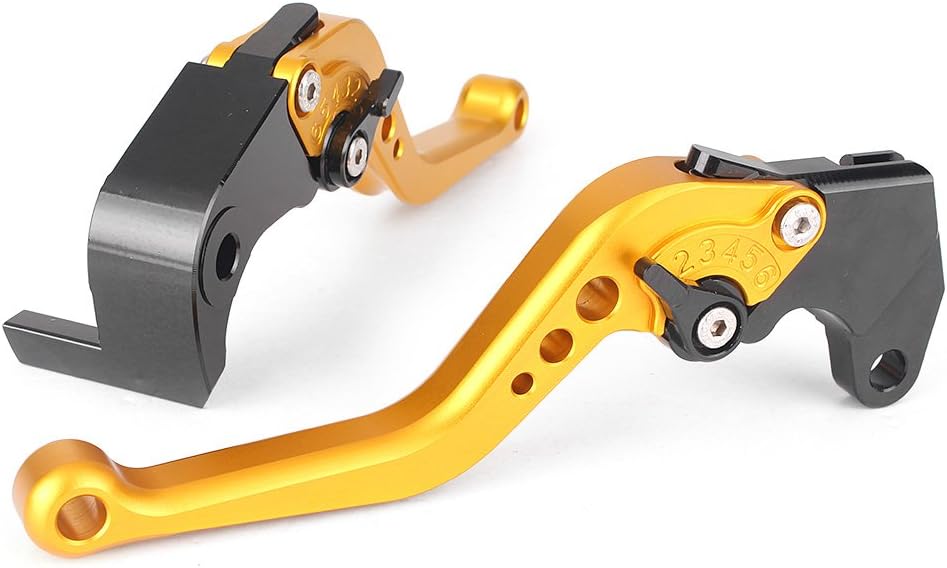 GZYF Palancas de cluth de freno cortas para Suzuki 20042005GSXR GSX-R 600750K40405, Dorado