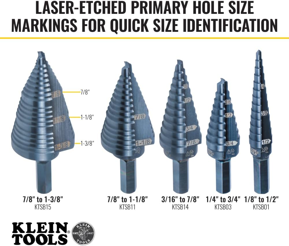 Klein Tools broca escalonada con ondulado doble