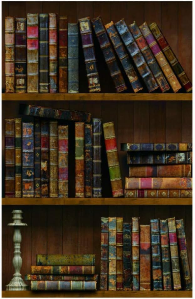 Autoadhesivo vintage para estantería, papel tapiz autoadhesivo para salpicaduras, revestimiento de vinilo extraíble para puerta, 17.7 x 98 pulgadas
