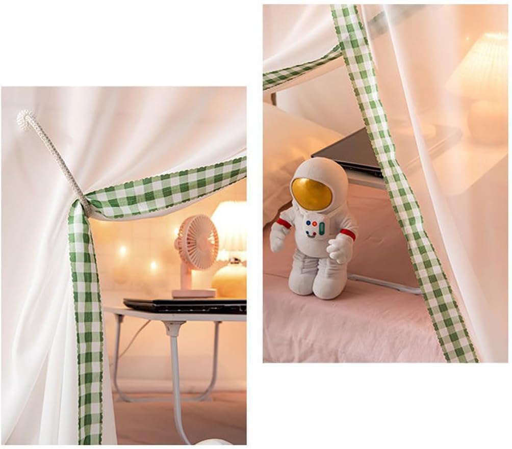 Cortinas de mosquitera para litera, transpirables, a prueba de polvo, para cama individual, tienda de campaña, cortinas para dormitorio
