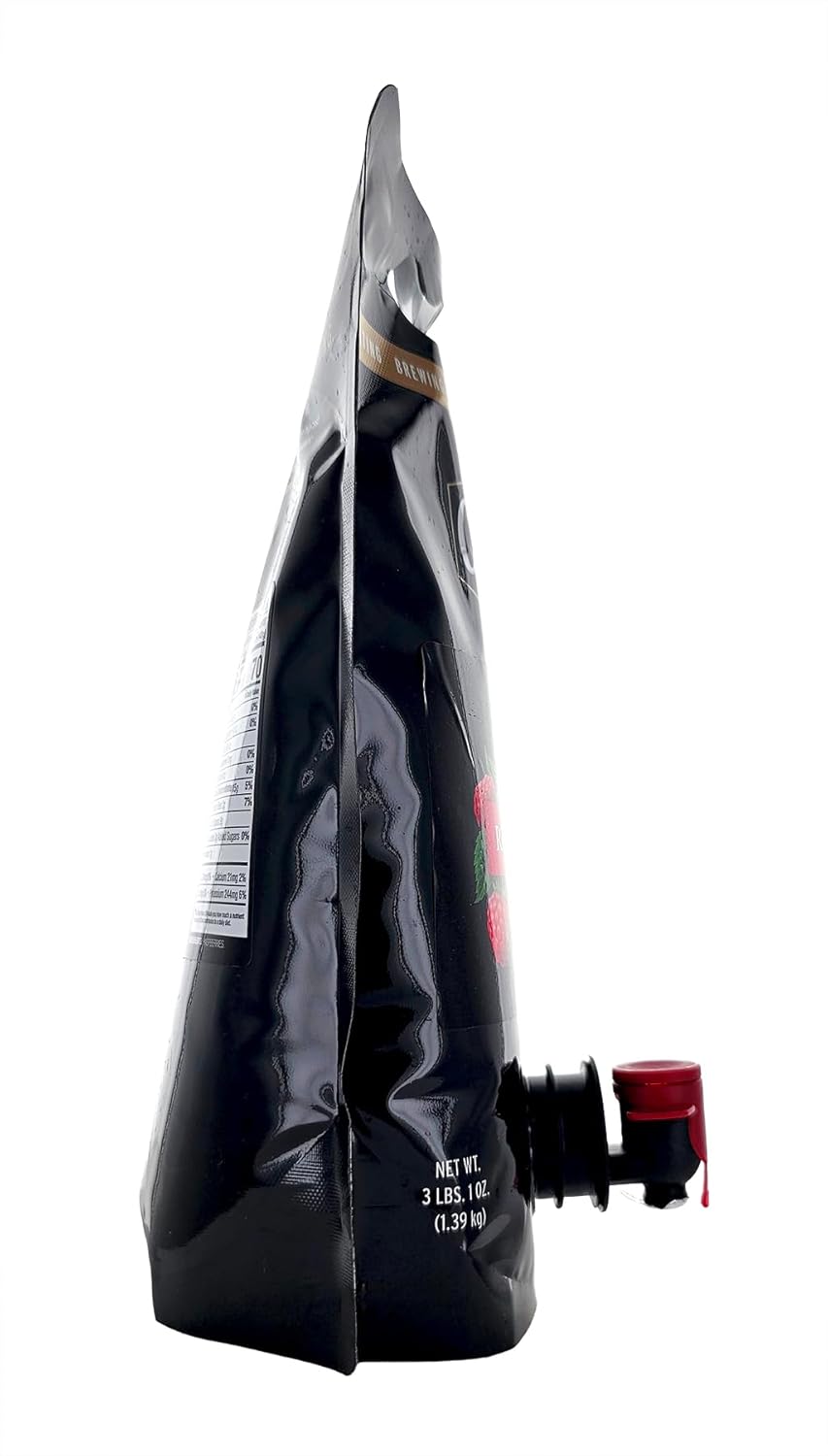 Puré de fruta de frambuesa roja Productos de frutas de Oregon para vino, cerveza Mead y base Mohito Vejiga de 49 oz