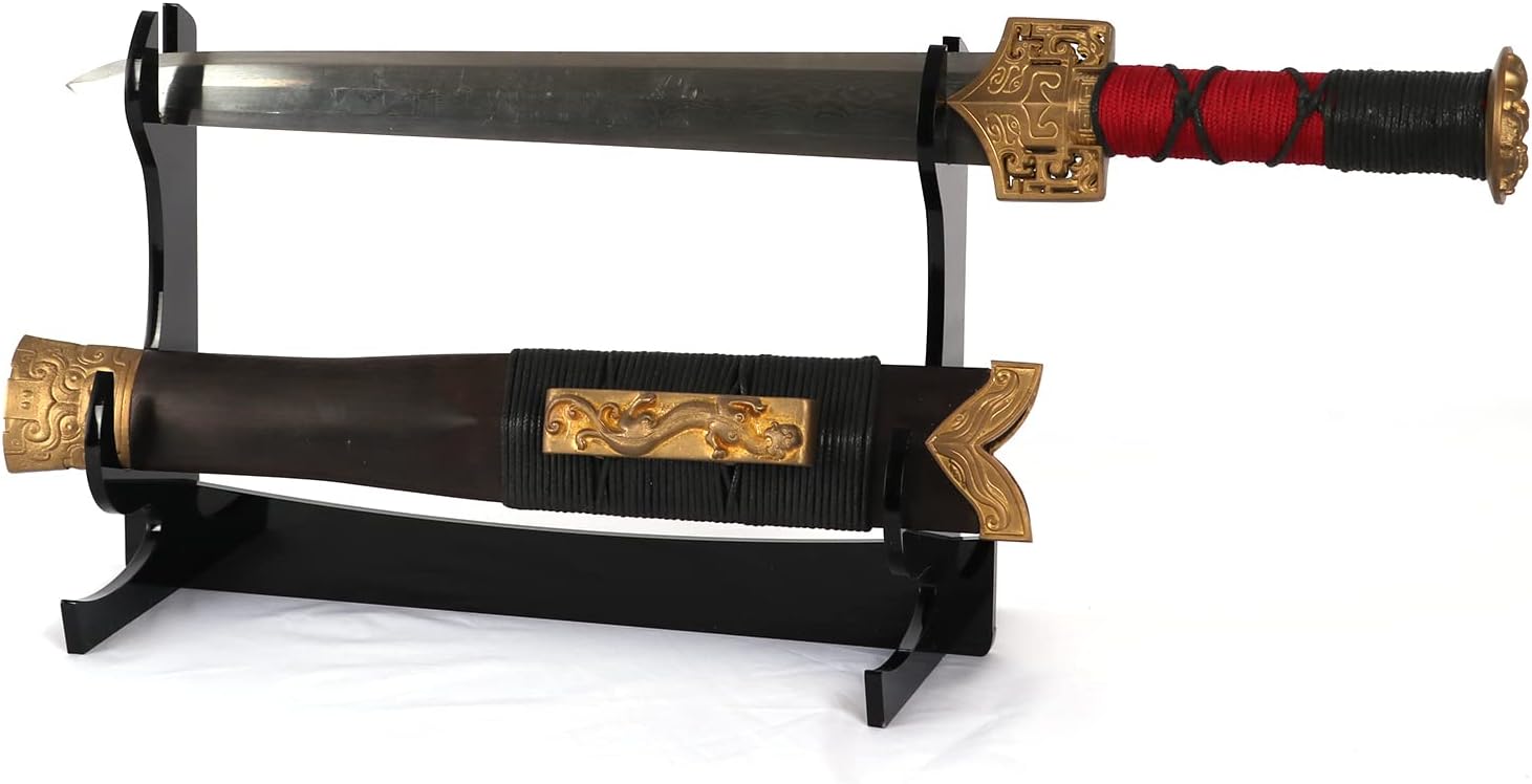 WANLIAN Soporte de espada soporte de espada acrílico de dos capas Samurai Sword soporte de exhibición de escritorio Katana Holder 0.236 in hoja
