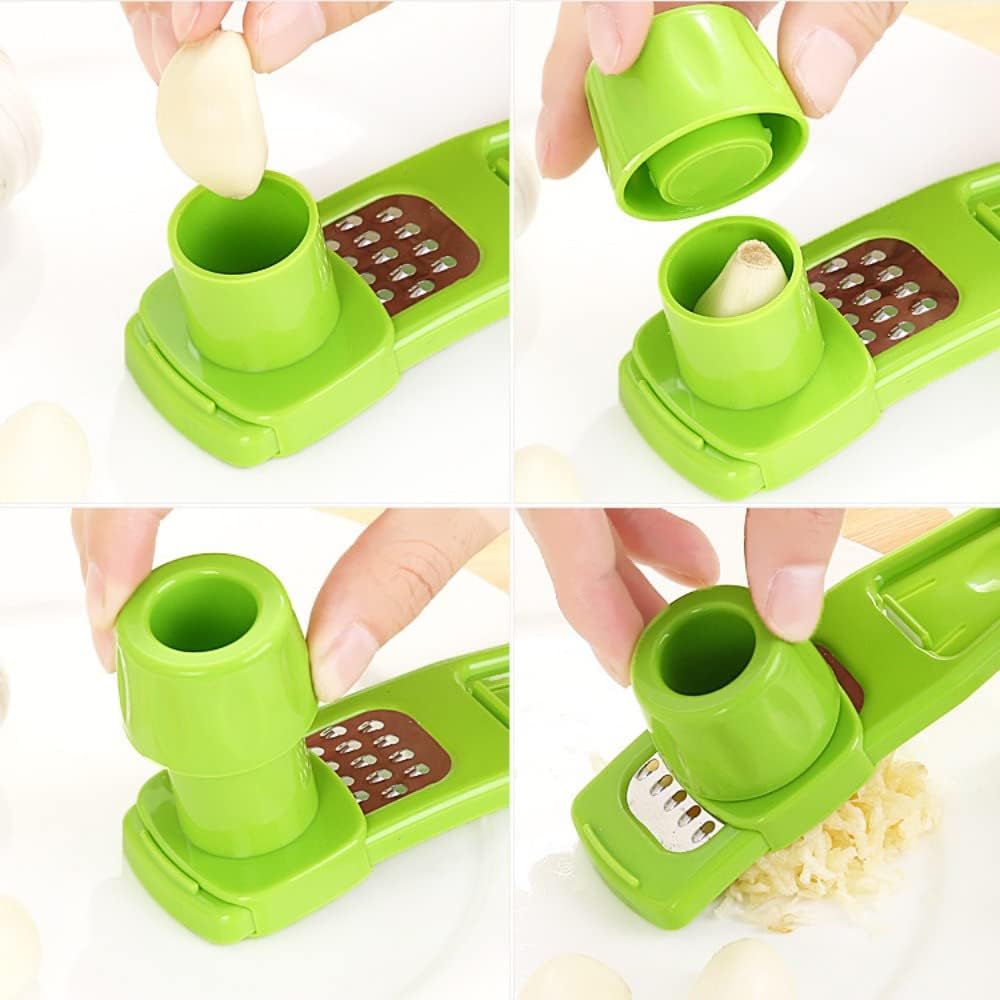 Rallador de ajo, rallador de ajo francés, rallador de jengibre y ajo, cepillador manual, herramienta de corte multifuncional, accesorios de cocina