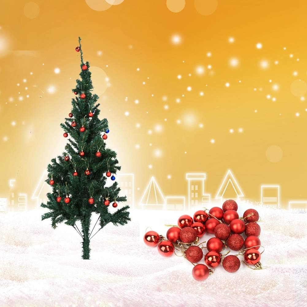 24 bolas de Navidad de 6 colores, bola de adorno de bola de Navidad, bolas de Navidad, adornos de bolas de Navidad inastillables, bolas de árbol de
