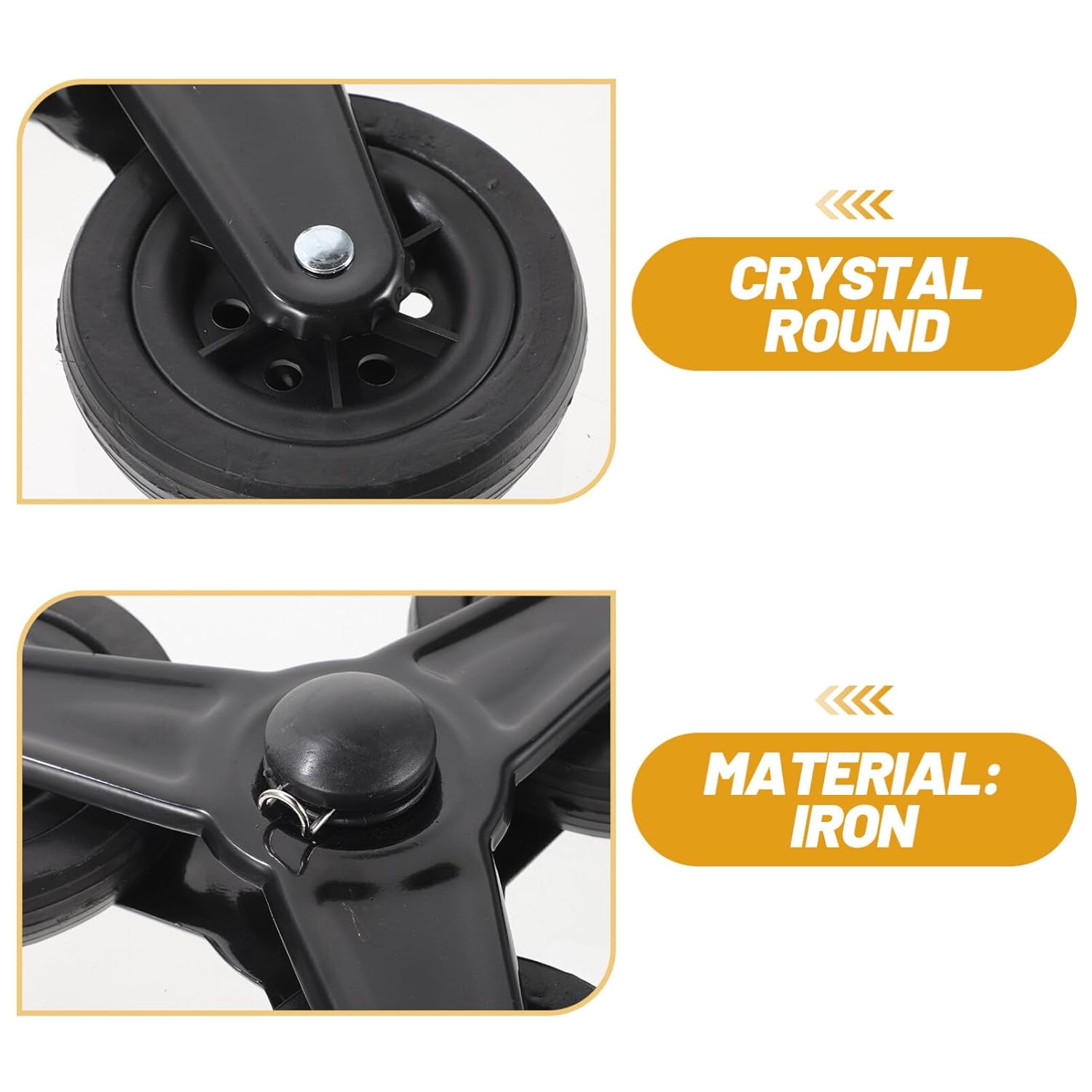 Happyyami Ruedas resistentes para carrito de compras, ruedas de carro de compras para muebles, ruedas de carro de compras, ruedas de repuesto de