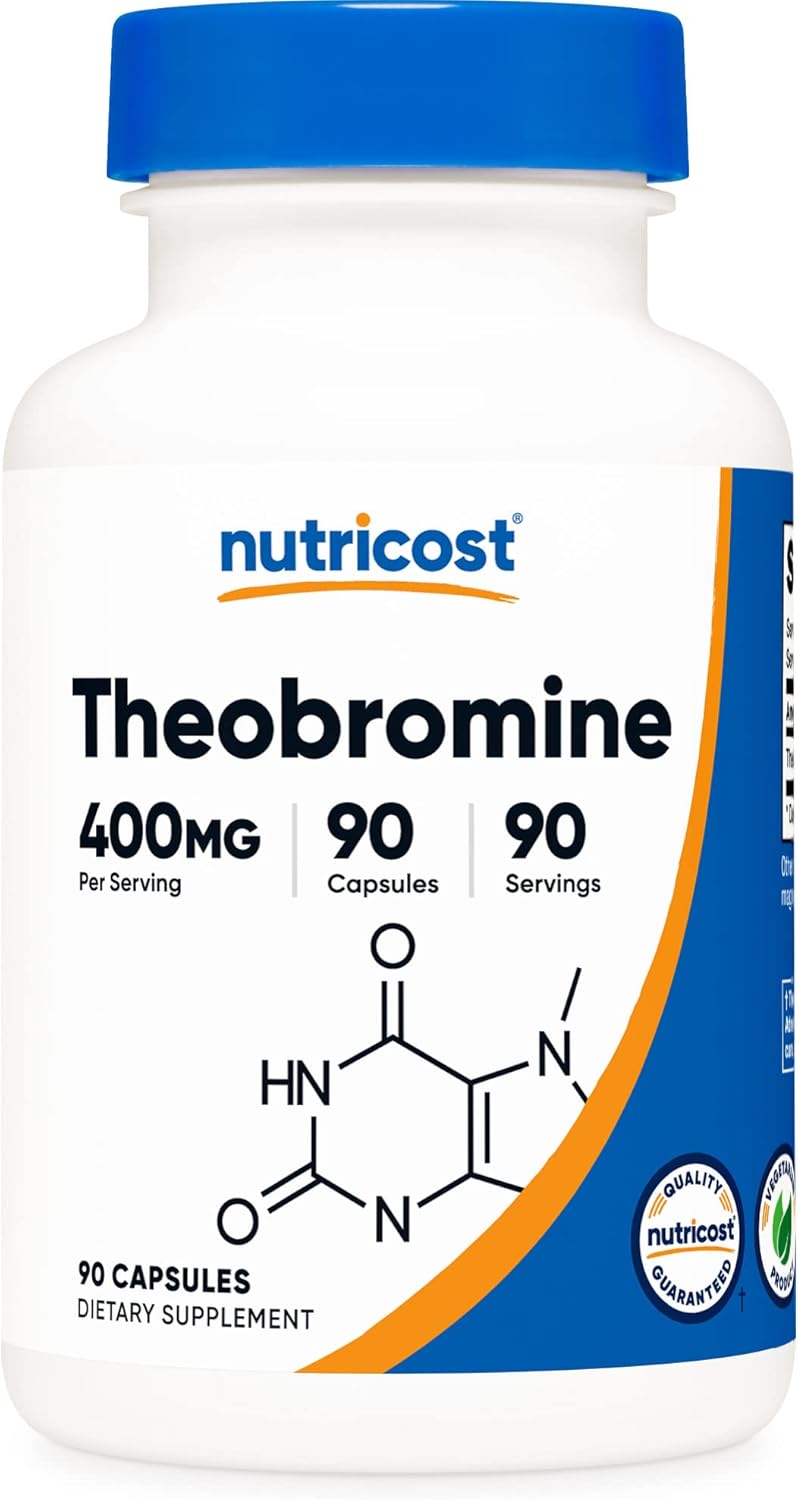 Nutricost Theobromine 400mg 90 cápsulas vegetarianas – Sin gluten sin OGM Colombia Nutricost Theobromine 400mg 90 cápsulas vegetarianas – Sin gluten sin OGM Colombia