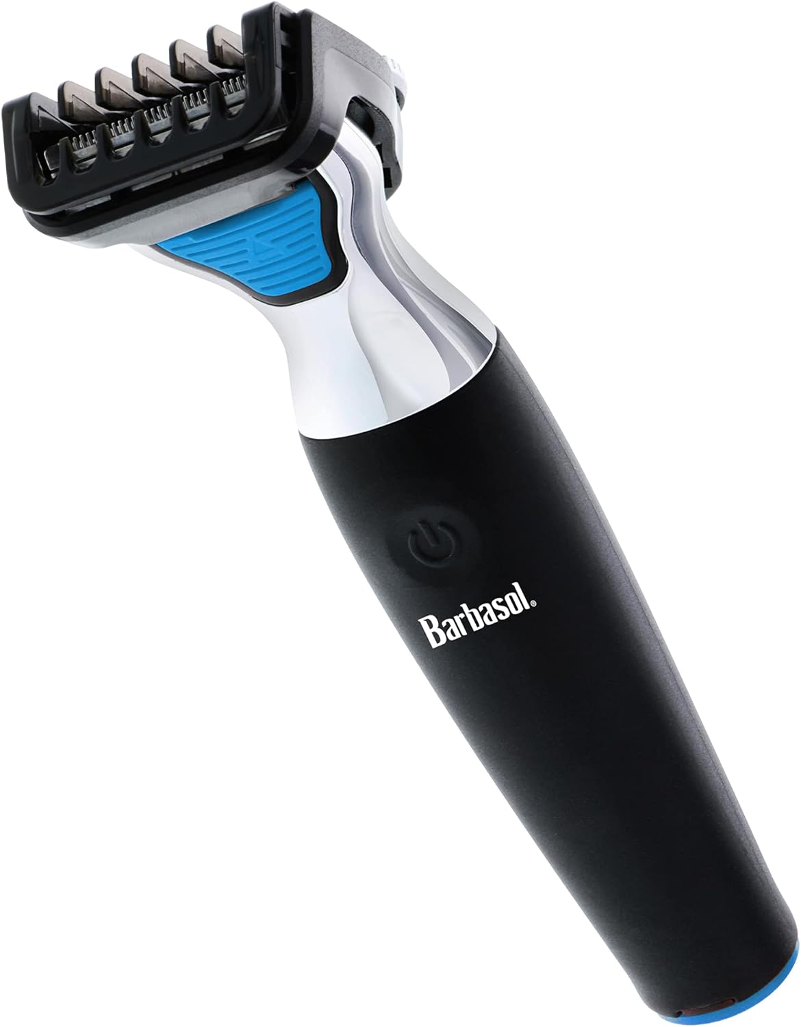 Barbasol Afeitadora eléctrica recargable de una sola hoja húmeda y seca con cuchillas de acero inoxidable y accesorio ajustable para recortadora de
