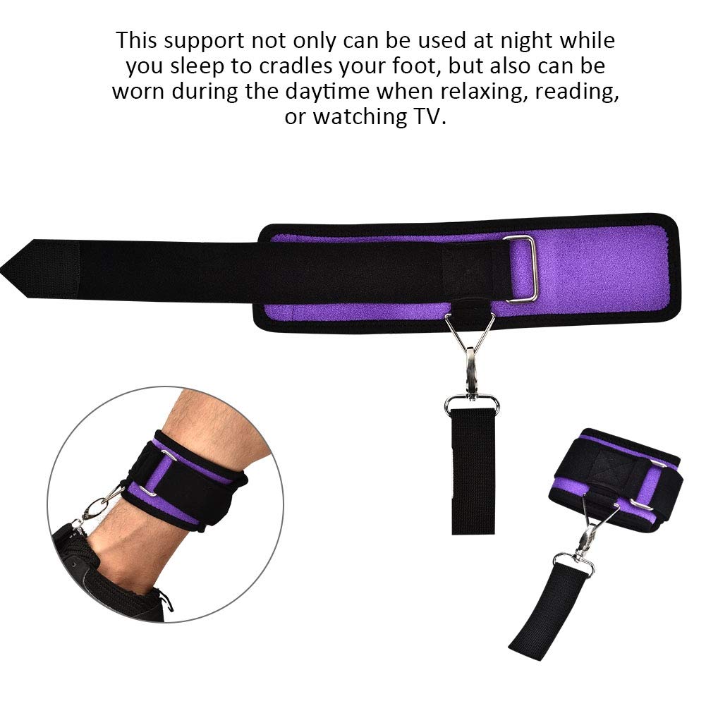Soporte para pies caídos, soporte ajustable con correas elásticas, soporte de ortesis, soporte de tobillo, corrector postural de caída del pie para