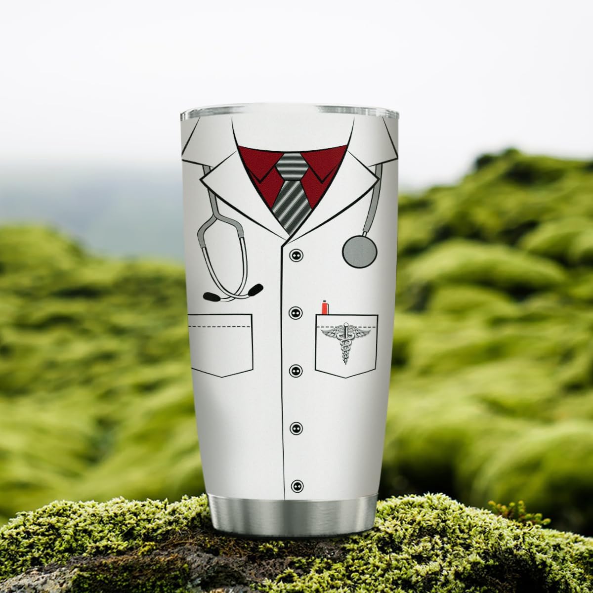 wowcugi Vaso de acero inoxidable aislado de 20 onzas, regalo para el día del médico, regalo para estudiantes de medicina, regalo de graduación de
