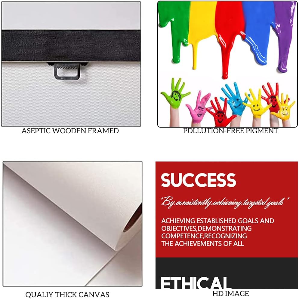 Lienzo motivacional para pared, con citas inspiradoras de emprendedores, póster moderno de pintura al óleo para sala de estar, decoración clásica de