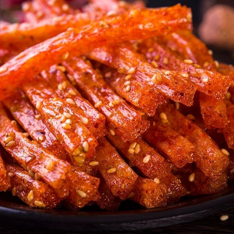 Spicy Strip – Pequeño gluten de Latiao, nostalgia de Latiao, sabor picante dulce, vegano, instantáneo clásico picante sabor picante chino (tiras de