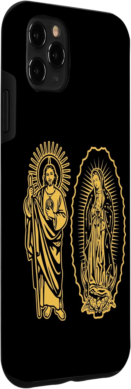 Funda para iPhone 11 Pro Max San Judas Tadeo y La Virgen De Guadalupe