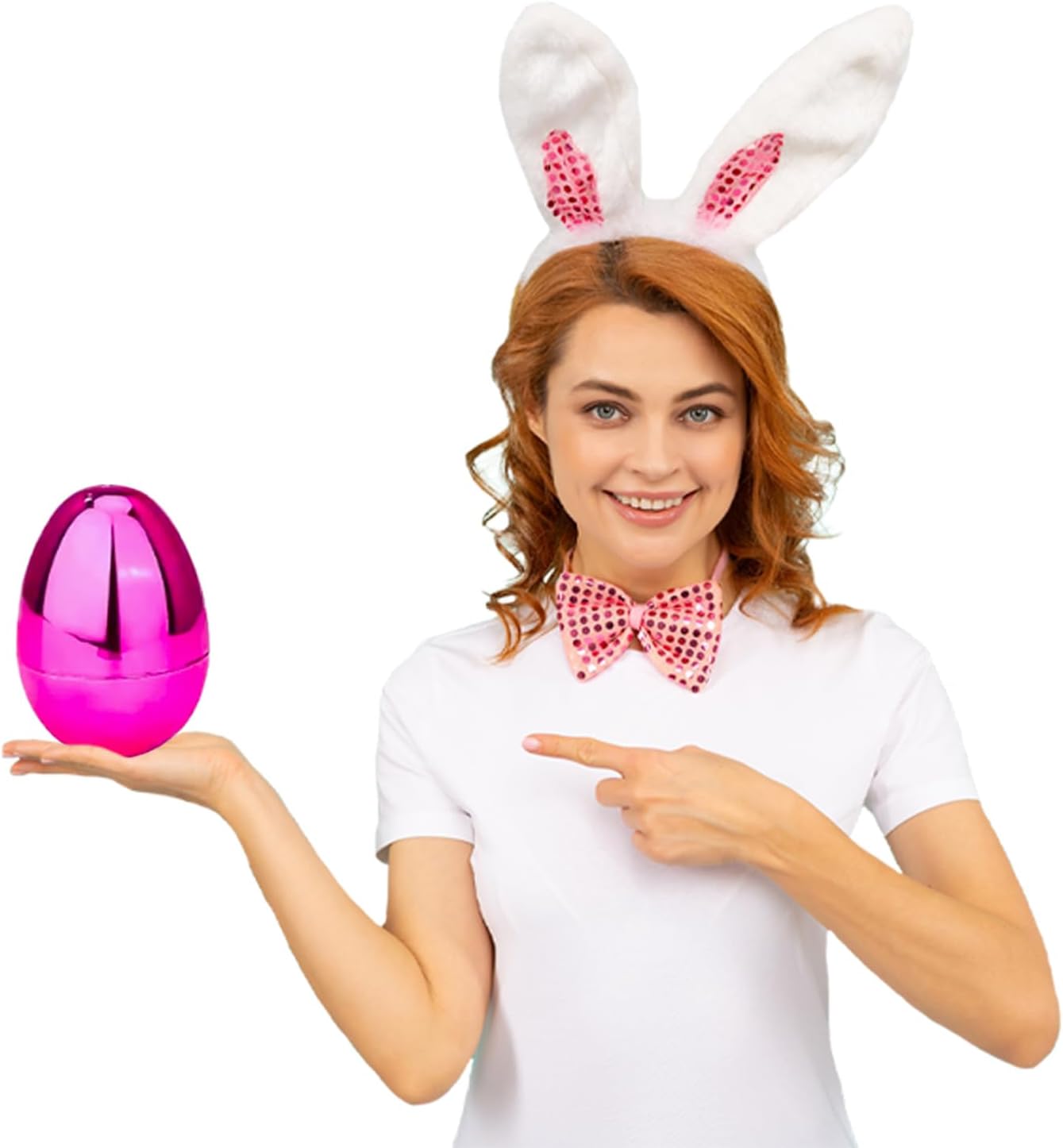 Huevos de Pascua rellenables (paquete de 12) huevos de Pascua gigantes de plástico metálicos coloridos de 6 pulgadas, se mantienen verticales,