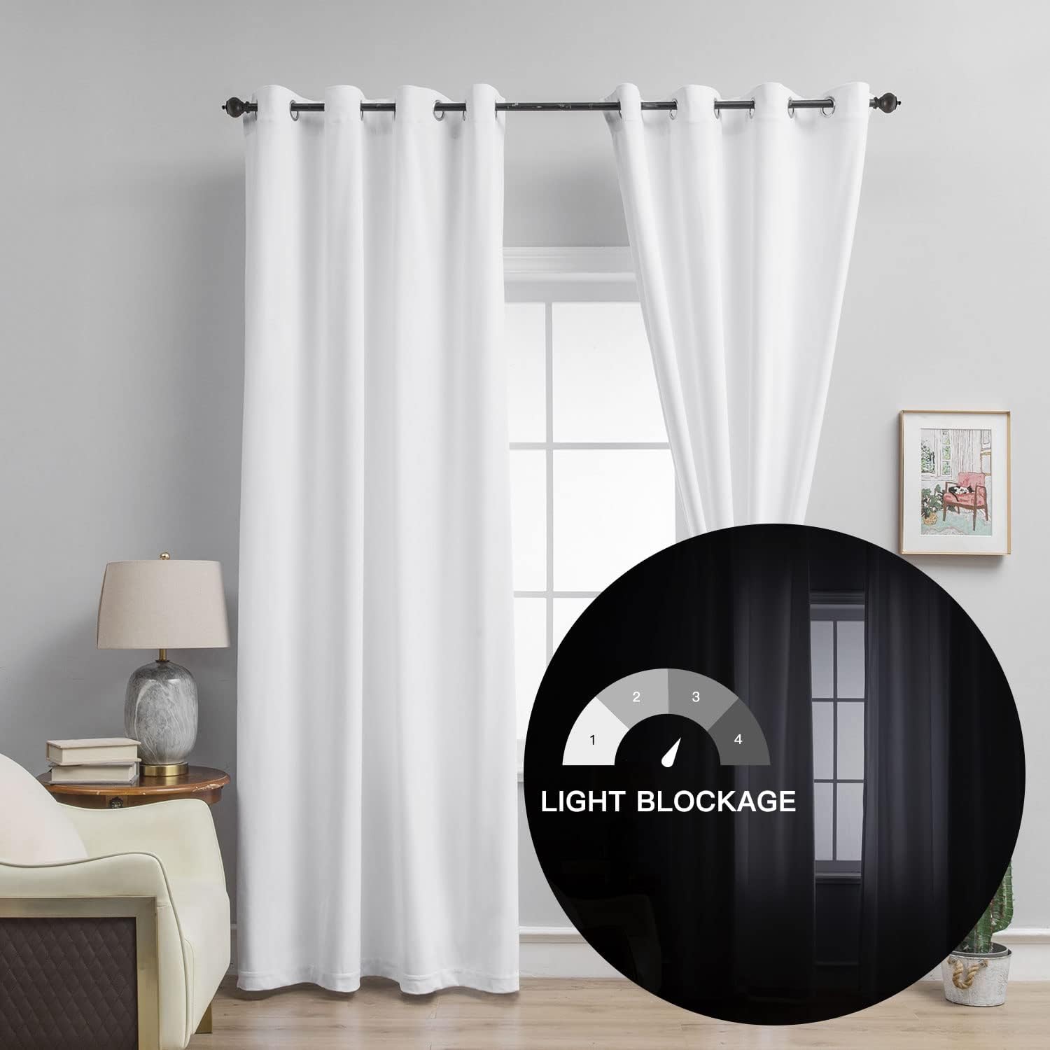 Cortinas de terciopelo  Tratamiento de cortina de ventana para dormitorio, sala de estar con ojales, cortinas de terciopelo con aislamiento térmico,