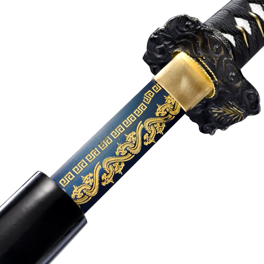10451065 acero de alto carbono, Hademade espada samurai tradicional forjada a mano templada por calor, espada samurái tradicional, espada katana