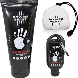 Power Beast Combo de tiza líquida de 200 + 1.7 fl oz + pelota de tiza de 2.2 onzas. Tiza deportiva líquida, agarre profesional para gimnasio, Power Beast Combo de tiza líquida de 200 + 1.7 fl oz + pelota de tiza de 2.2 onzas. Tiza deportiva líquida, agarre profesional para gimnasio,