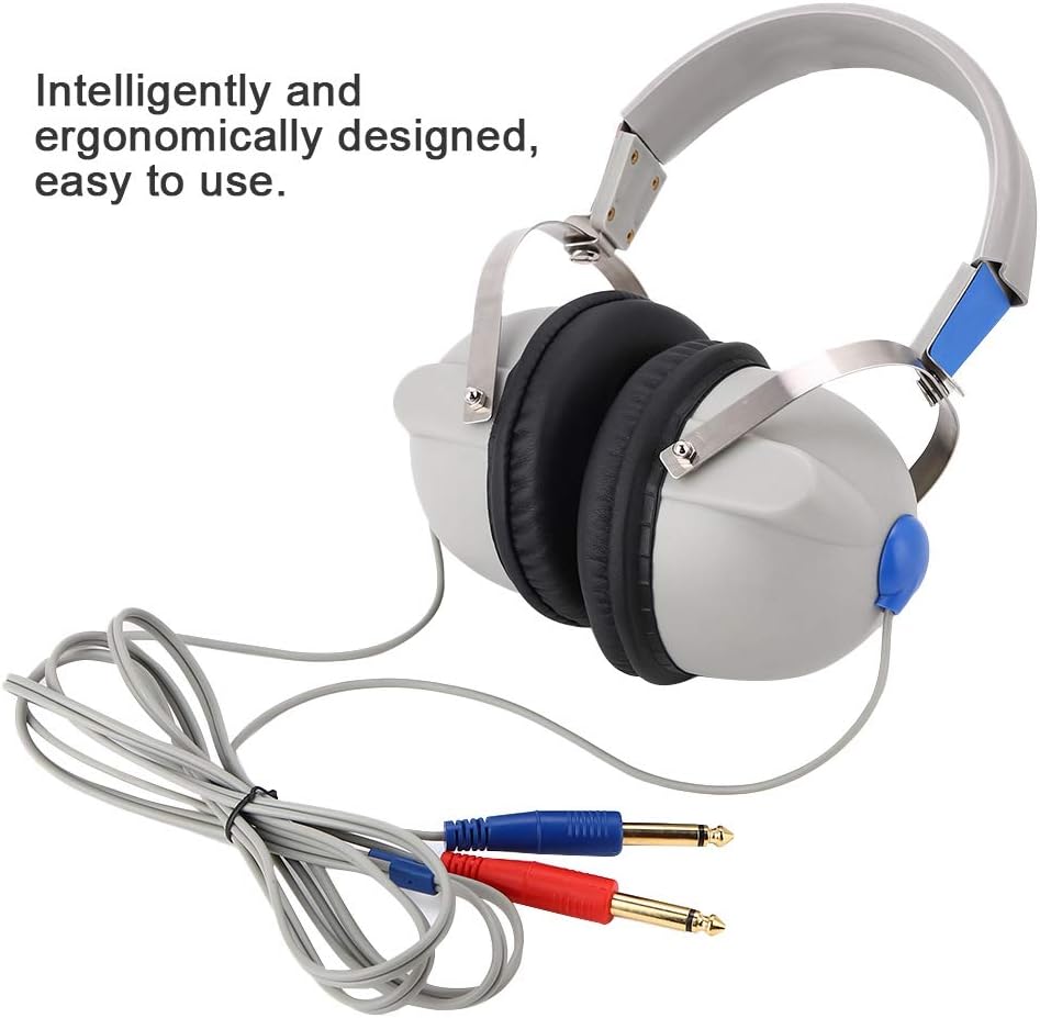 Focket Audífonos audiómetros, audiómetro profesional de alta sensibilidad 3dB audiométrico audiométrico audiométrico, audiómetro de conducción de