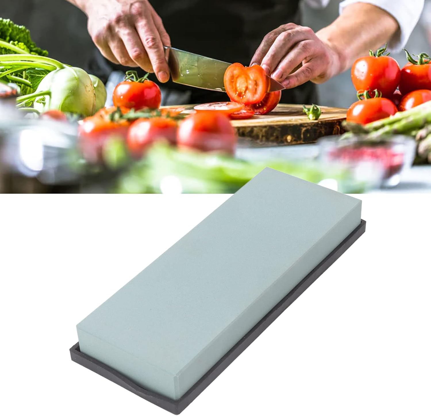 Sharpening St, Natural St – Afilador de cuchillos fuerte y robusto, afilado duradero, lavable, para cuchillos, tijeras malla 320