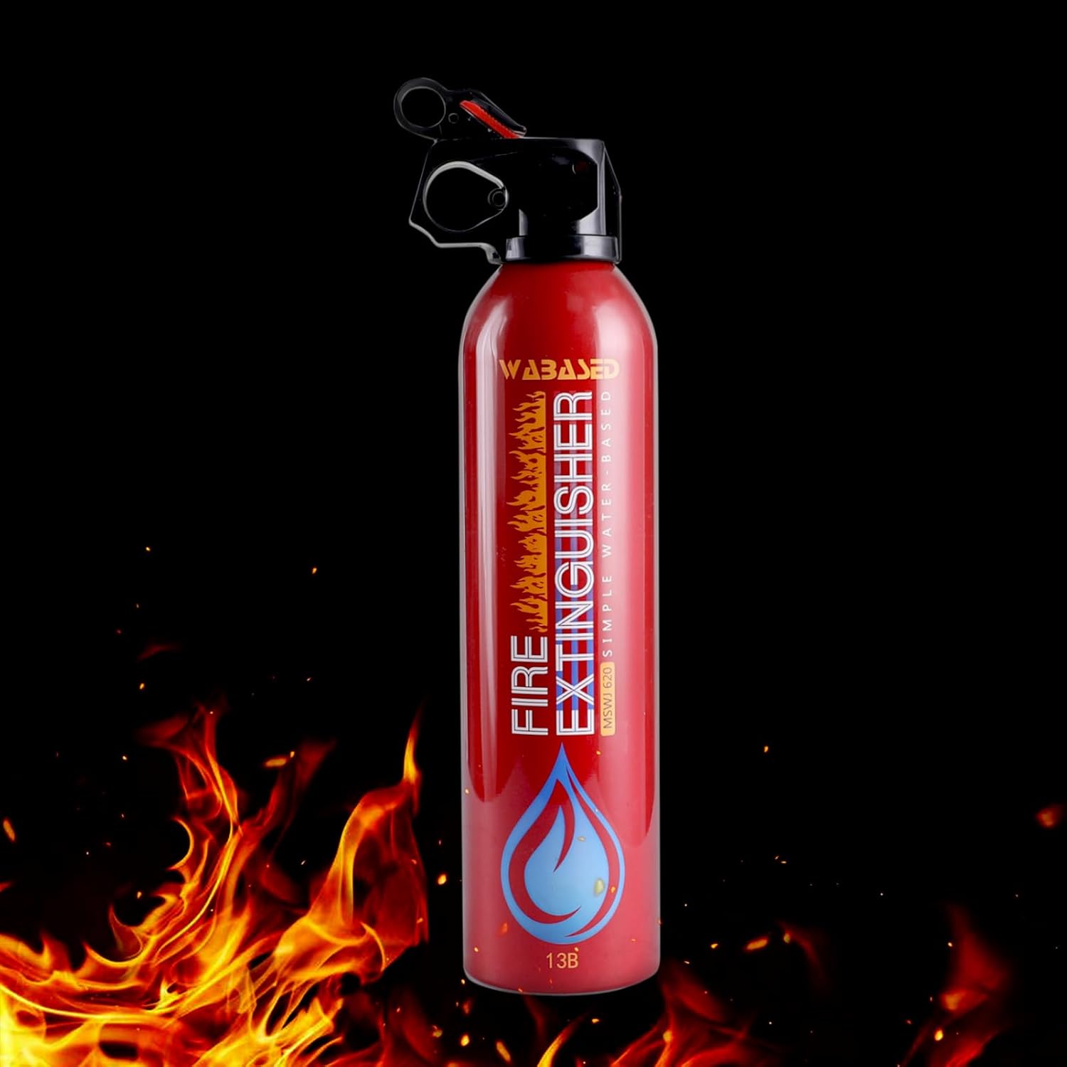Extintor de incendios portátil  21.0 fl oz con correa de soporte, extintor de incendios para el hogar, cocina, coche, garaje, barco (2)