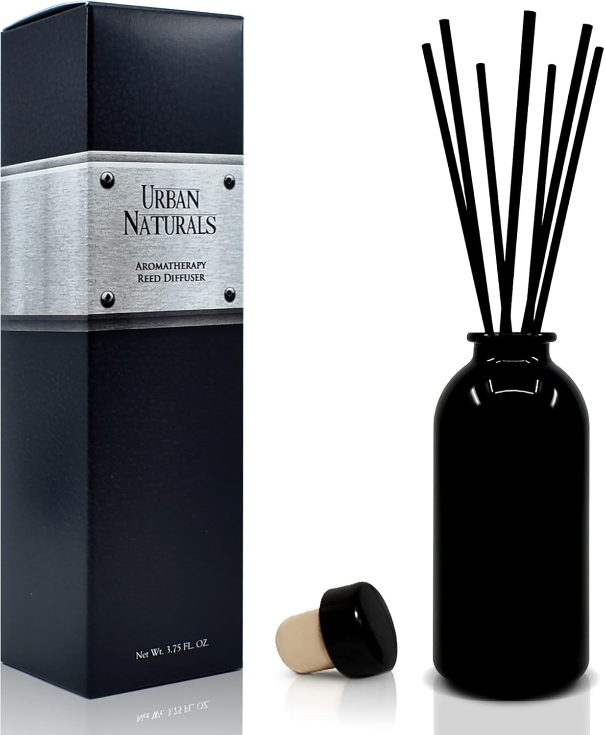 Urban Naturals Crisp White Linen Reed Diffuser Gift Set  with Citrus, Ozone, Ylang-Ylang, Lilies & Sandalwood Notes for a Fresh, Clean Cotton