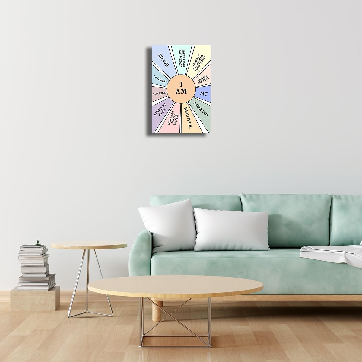 Pósteres educativos enmarcados con mentalidad de crecimiento, arte de pared vintage de salud mental, póster de afirmación positiva, lienzo con citas