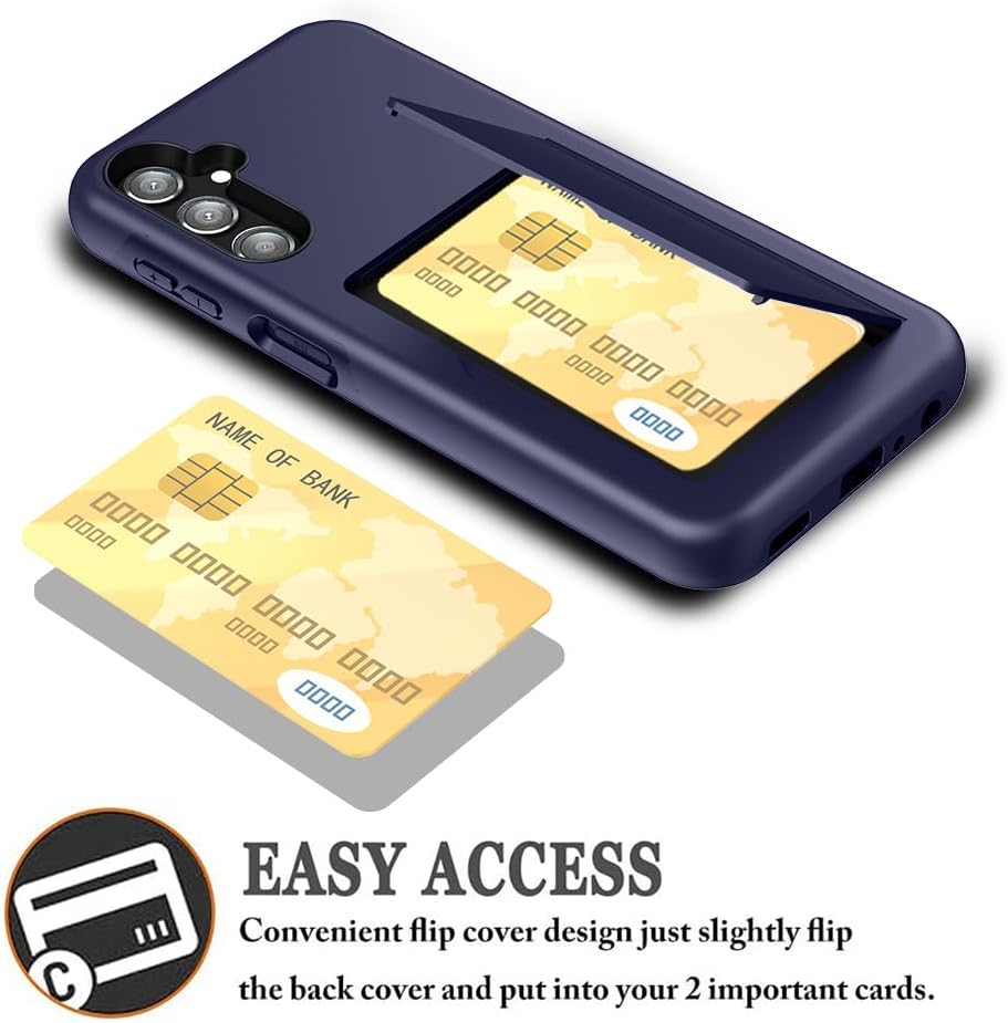 Asuwish Funda para Samsung Galaxy A34 5G con protector de pantalla de vidrio templado y accesorios para celular, ranura para tarjetero, soporte para