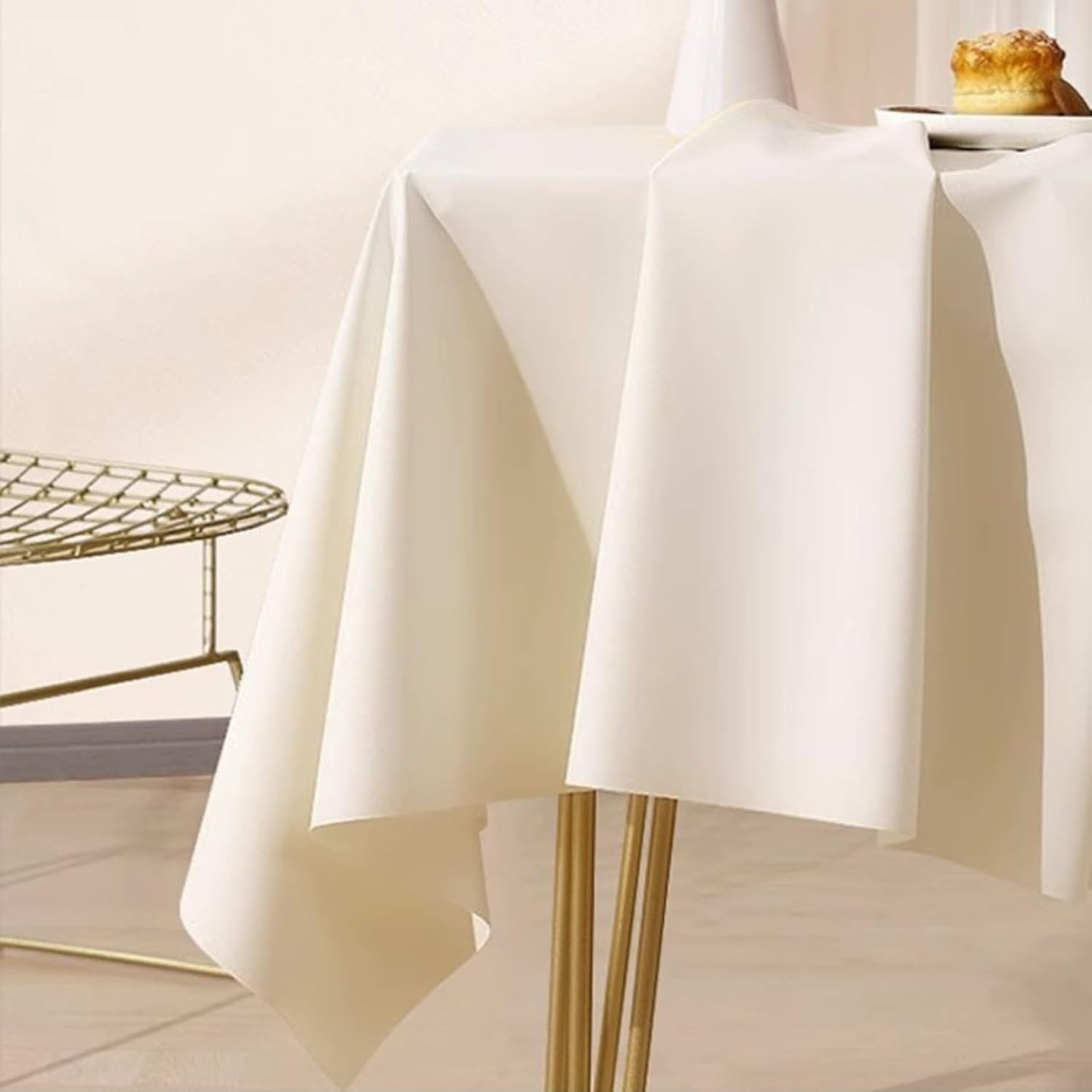 Easygou Mantel rectangular de encaje blanco suave para interiorexterior, hogar, cocina, campamento, fiesta, comedor, boda y ocasiones especiales,