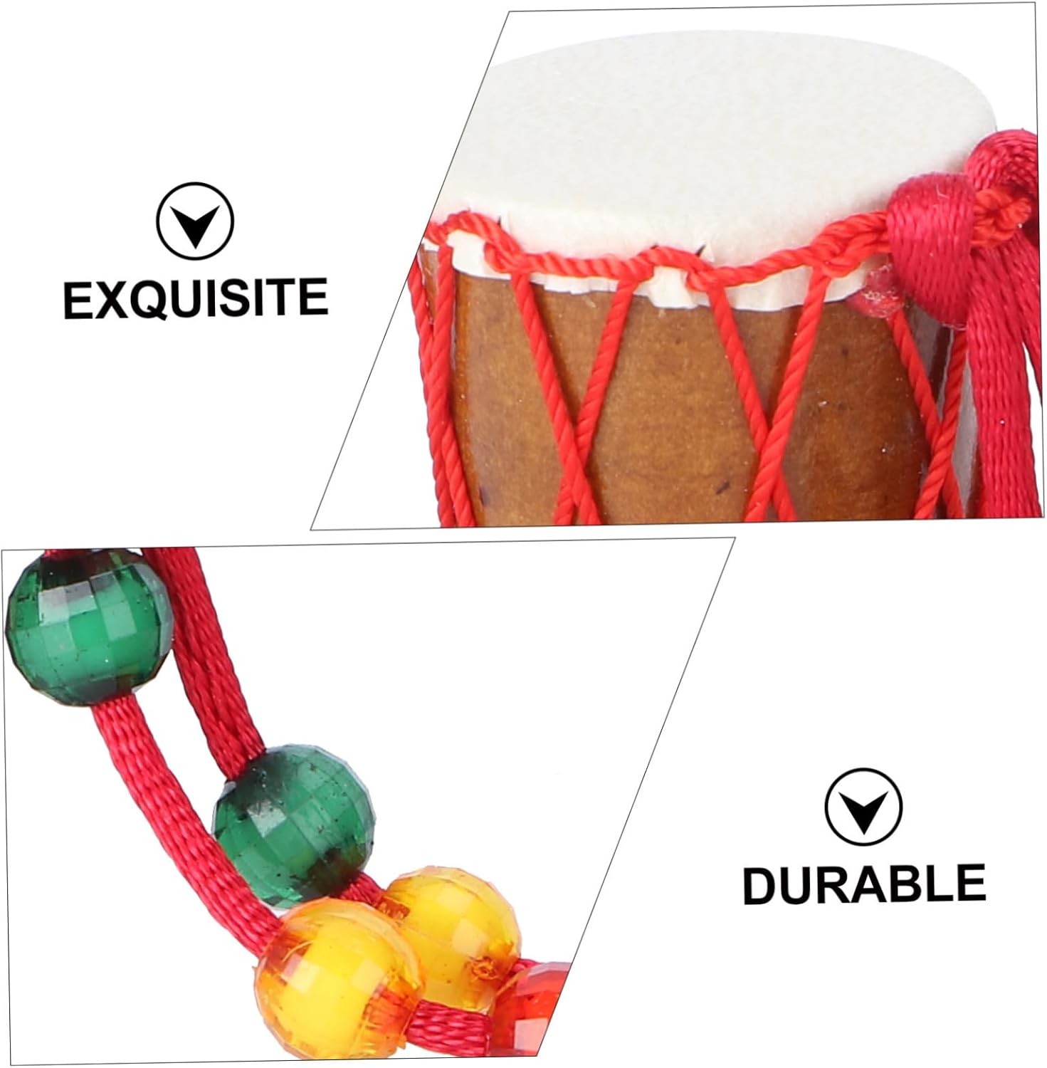 SUPVOX 3pcs Djembe Drum Ornamento Collar Africano Djembe Drumming para principiantes Drummer Regalos Madera Africano Djembe Collar de Tambor