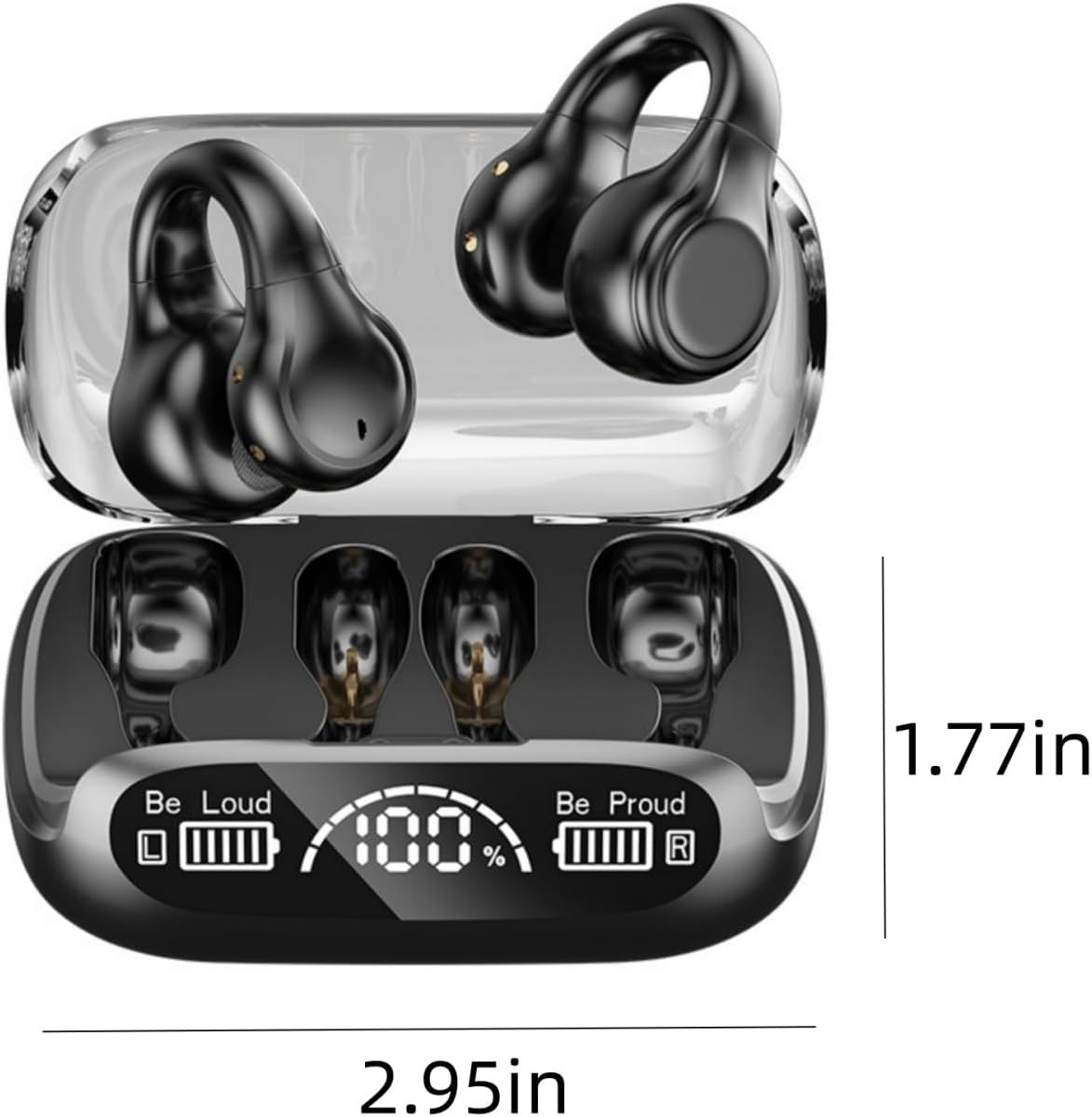 GBSELL Auriculares inalámbricos de conducción con clip para la oreja, Bluetooth 5.3, impermeables, para correr, deportes, ciclismo, conducción