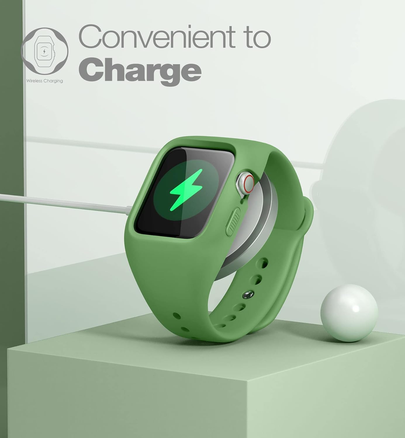 SURITCH Correa deportiva compatible con Apple Watch de 1.61, 1.57, 1.73 y 1.77 pulgadas, correa de repuesto de silicona suave con funda para iWatch
