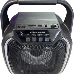 Sistema de altavoces PA Bluetooth portátil recargable para exteriores, micrófono, luces de fiesta, USB, radio, sonido estéreo fuerte (AB-817 Sistema de altavoces PA Bluetooth portátil recargable para exteriores, micrófono, luces de fiesta, USB, radio, sonido estéreo fuerte (AB-817