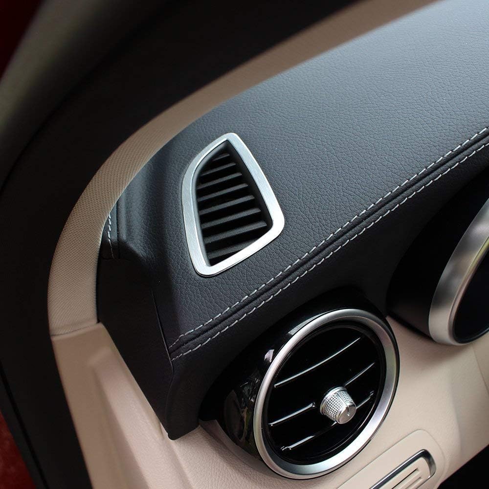 YIWANG – Juego de 2 pegatinas de aleación de aluminio para interior de salpicadero de coche, para Mercedes Benz Clase C W205 C200 GLC260 300 2015