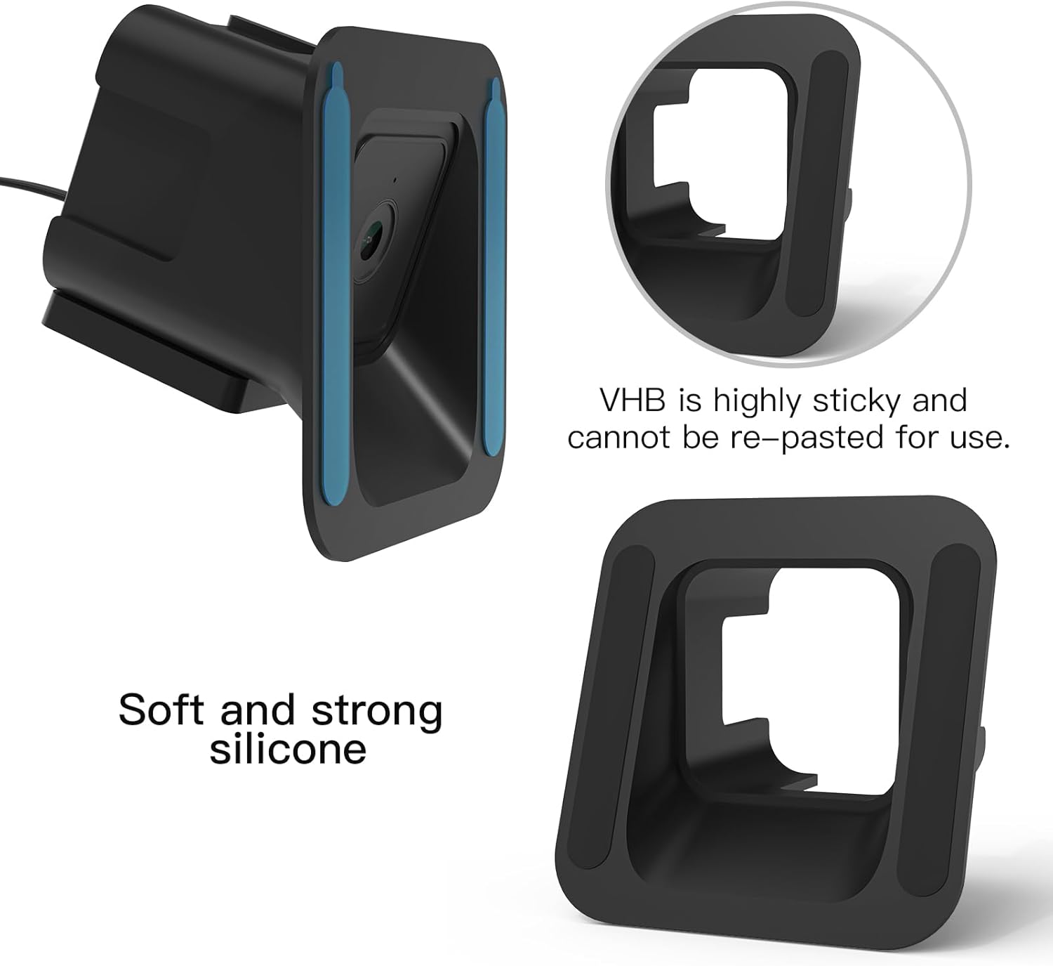 HOLACA Soporte de ventana para Wyze Cam v3, 20 grados de inclinación (arribaabajoizquierdaderecha) Soporte de montaje flexible adhesivo fuerte para