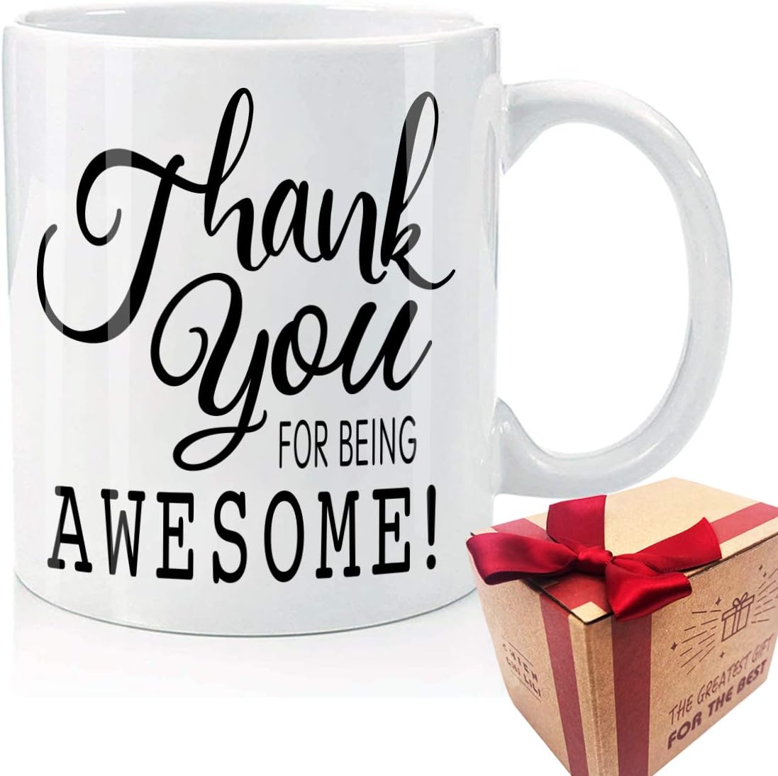 Taza de café con texto en inglés Thank You for Being Awesome, regalo de aliento para compañeros de trabajo, regalo de agradecimiento, profesionales
