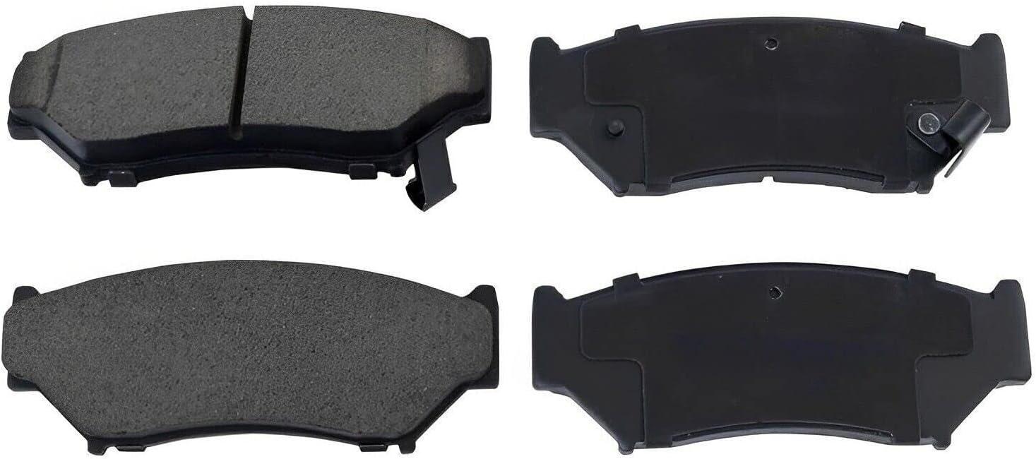 Detroit Axle – Pastillas de freno semimetálicas delanteras y zapatas de freno traseras de repuesto para Chevrolet Tracker Suzuki Vitara 1999-2004 –