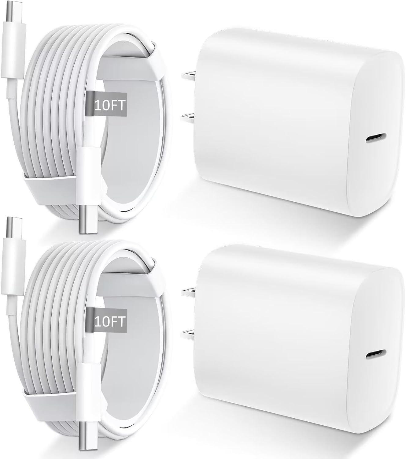 Cargador para iPhone 1515 Pro Max de carga rápida, 20 W, USB C, cable de carga rápida para iPhone 15, cable de carga USB C a C de 10 pies de largo