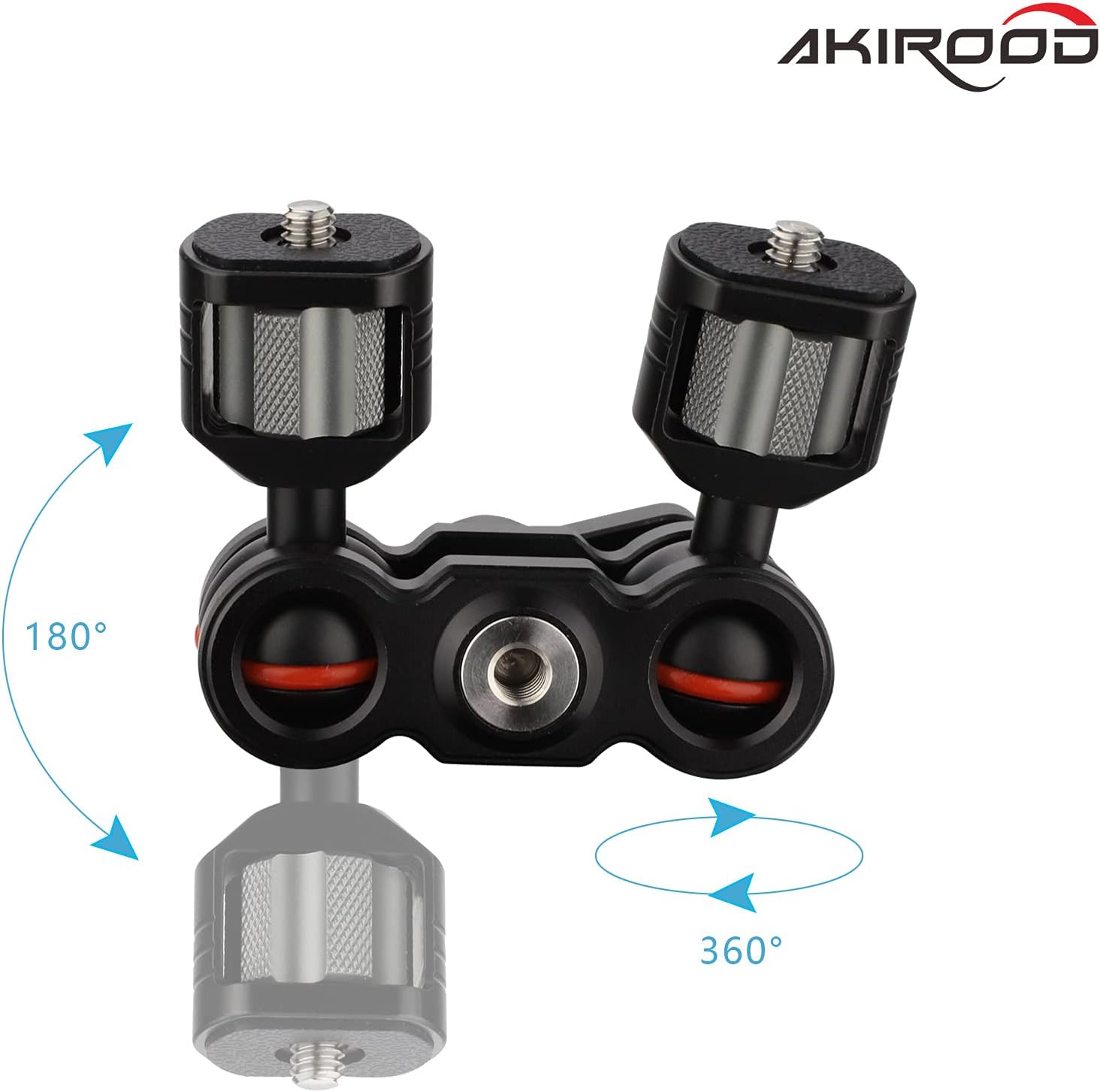 Magic Arm with Double Ball Heads 360 Degree Rotation Articulating Arm for Gimbal Camera Cage,Field Monitor, Lights, Audio Recorders,Microphone,Audio