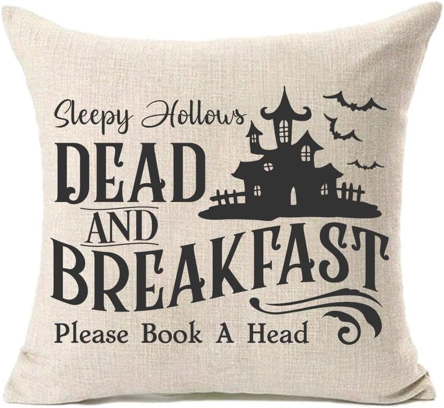 PSDWETS Juego de 4 fundas de almohada decorativas de Halloween de 18 x 18 pulgadas, decoraciones de Halloween, fundas de almohada decorativas para