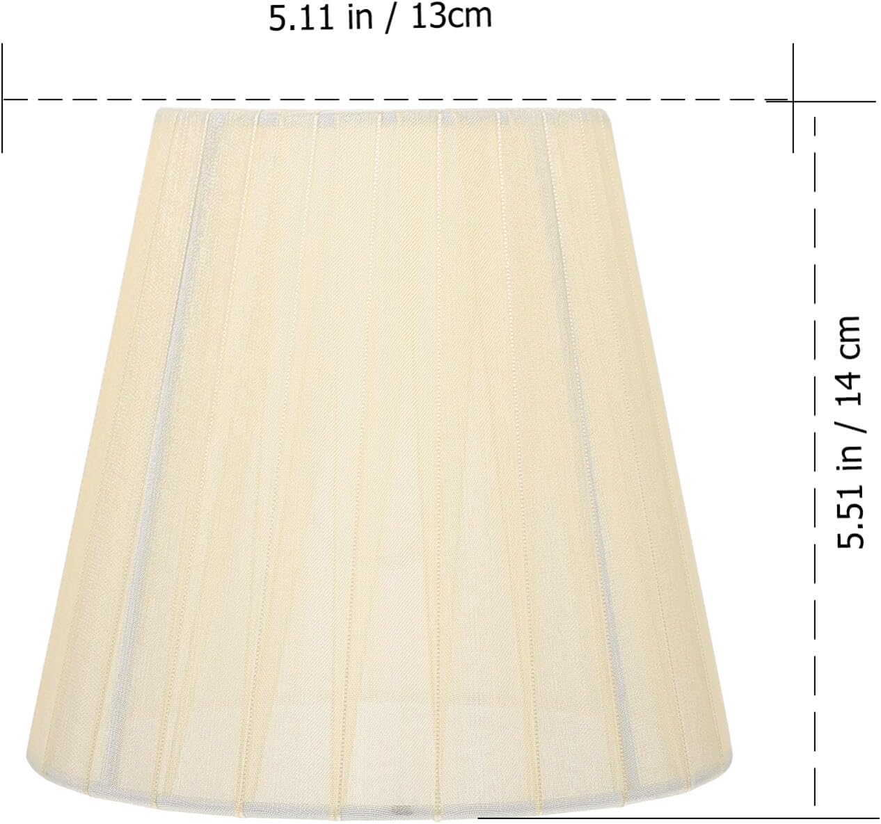 Baluue 2 pantallas plisadas de hongo, de tapa dura, 5.12 pulgadas de ancho x 5.12 pulgadas de alto, pantalla de tela de repuesto para lámpara de