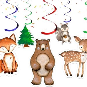 Serpentinas de animales del bosque adorables decoraciones de fiesta inspiradas en el bosque. Serpentinas de animales del bosque adorables decoraciones de fiesta inspiradas en el bosque.