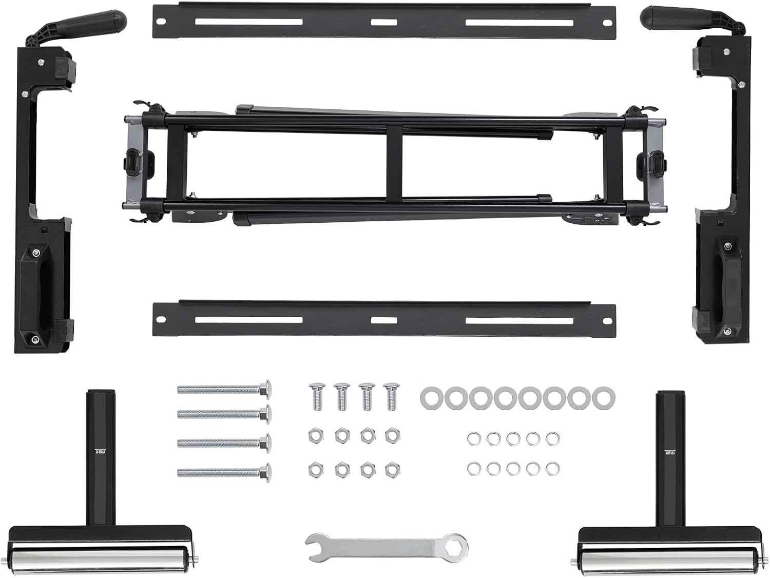 Towallmark Soporte universal para sierra ingletadora, capacidad de carga de 440 libras, soporte de sierra ligero de 27 libras, riel deslizante