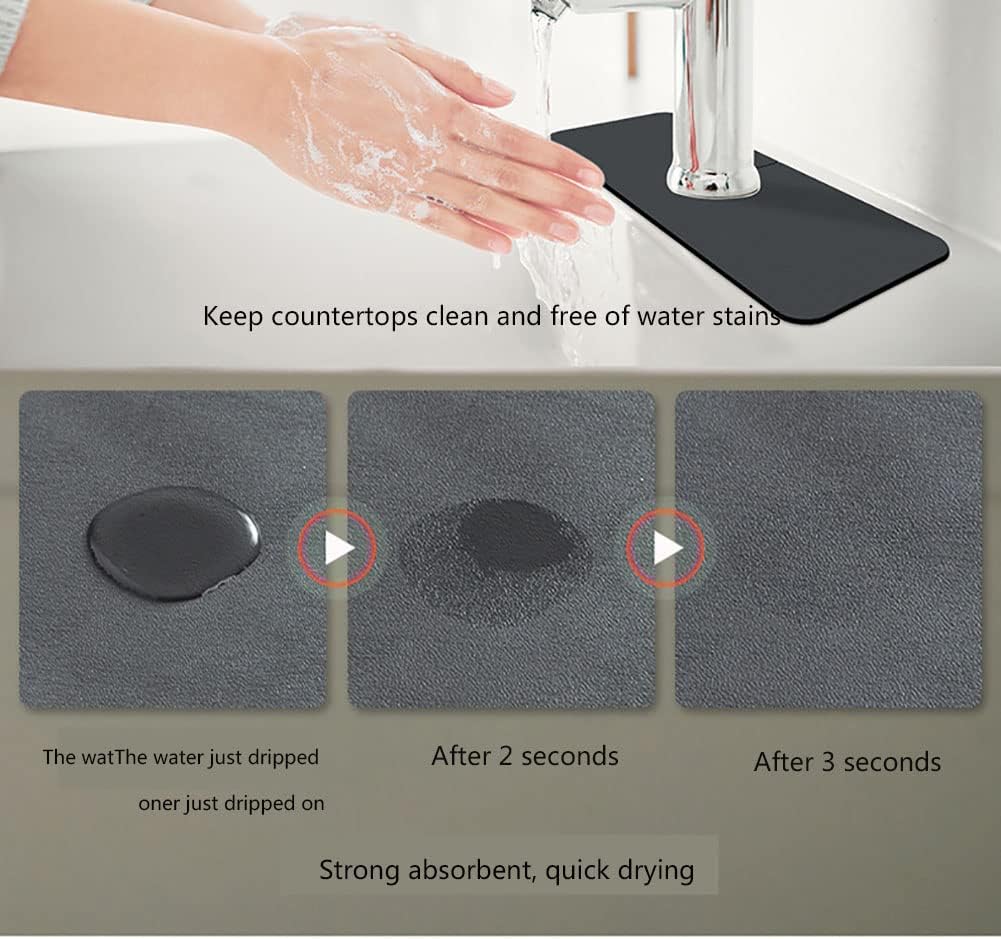 Protector contra salpicaduras para grifo de fregadero de cocina, tapete absorbente de grifo, alfombrilla de silicona para atrapar agua para