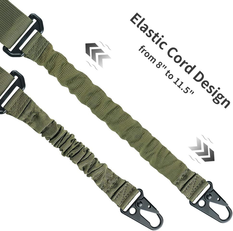 Feyachi Eslinga L46 con bloqueo modular QD Sling Mount, longitud ajustable honda con ganchos de metal más grandes