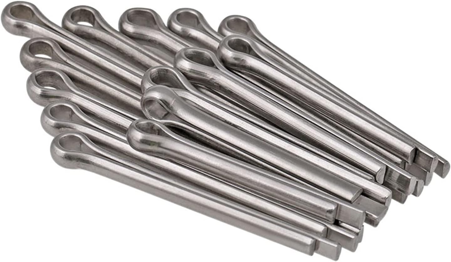 Pasador dividido de acero inoxidable 304, pasador de presión silbato, pin en U, pasador de acero M1.0-m4, 25 piezas (tamaño M1, color 0.472 in)